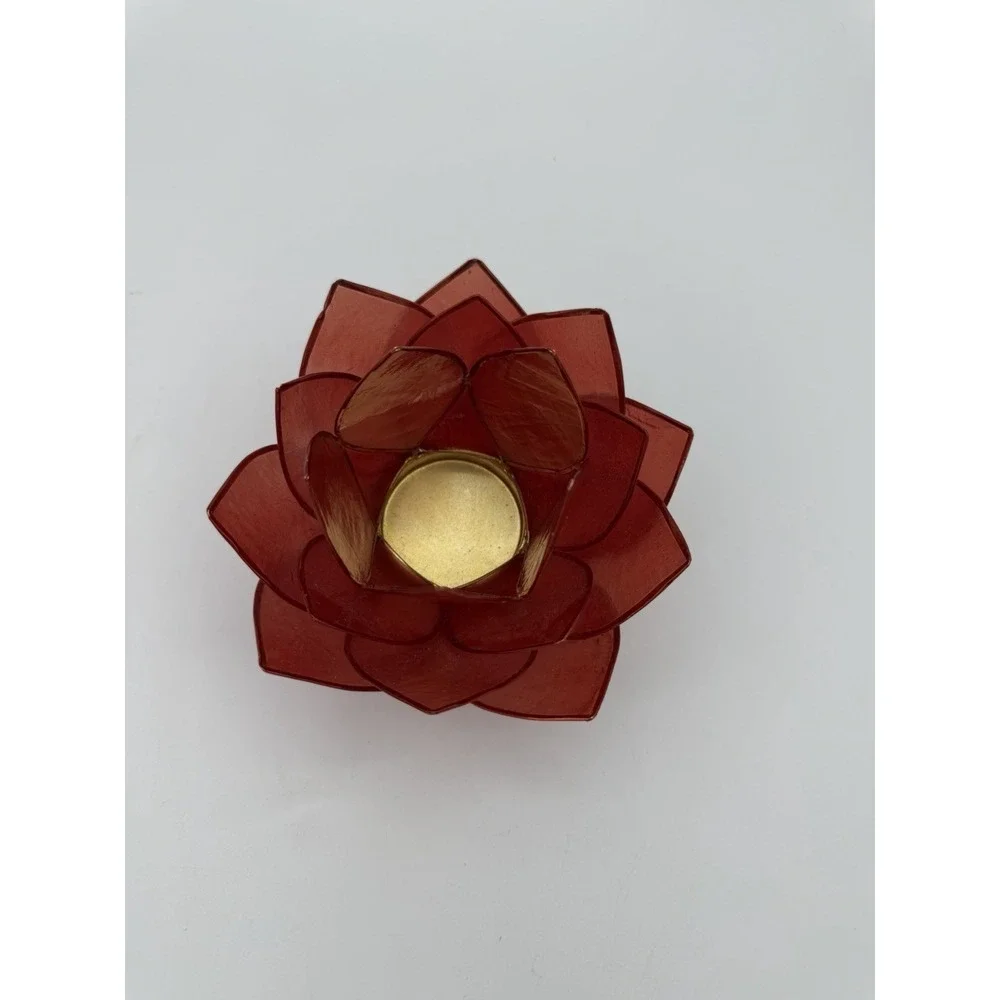 Vintage Handcrafted lotus flower tealight candle Holder
